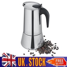 12 Cups Espresso Maker Cup Stove Top Coffee Percolator Moka Pot Stainless Steel