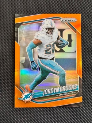 Jordyn Brooks 2025 Panini Prizm #129 Orange Prizm /249 Miami Dolphins