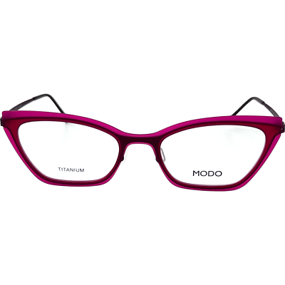 MODO 4160 Womens Titanium Metal Eyeglass Frame BURG Burgundy 51-19 Olet Prescription Glasses Titanium Eyeglasses Burgundy Oval  main image 4