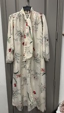 Vintage Christian Dior for Neiman Marcus Ivory Robe S SEE PICS- Raw Hem Sleeves