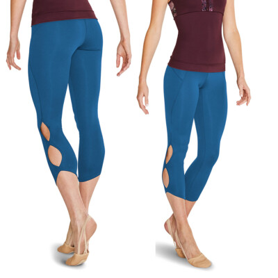 Bloch - 7/8 Damen Frauen Leggings Jazzhose - FP5101 - Folie - Blau