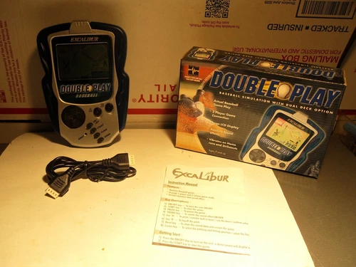Excalibur Double Play Baseball Electronic Handheld Pocket Video LCD Game Kid Toy
