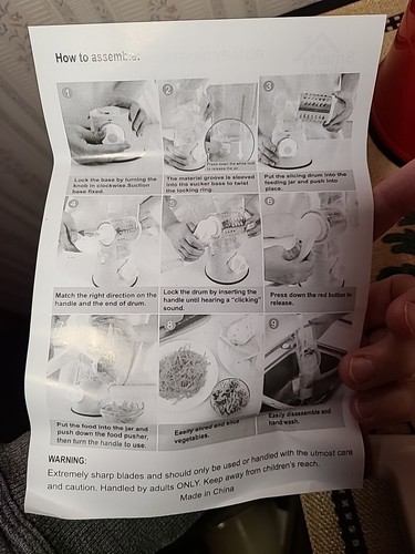 Smart Home Rotary Cheese Grater. With Three Different Rotary Blades, Handle Etc - Picture 17 of 24