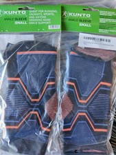 PAIR OF 2 Ankle Brace Compression Support Sleeves MEDIUM Kunto Fitness