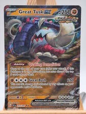 Great Tusk EX, 53/91, Paldean Fates, Holo Rare, NM
