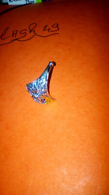 bague tète d'aigle ajustable argenté neuve
