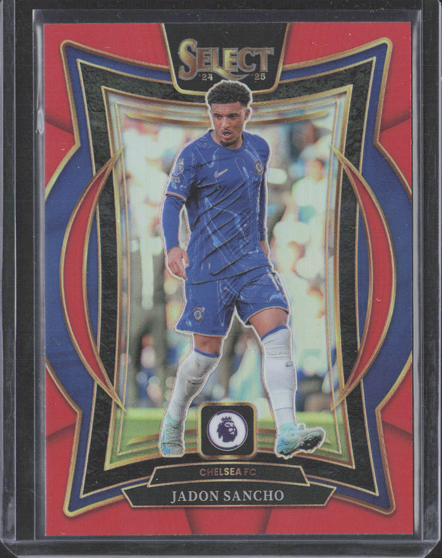 2024 25 Panini Select EPL Jadon Sancho Red Prizm Chelsea