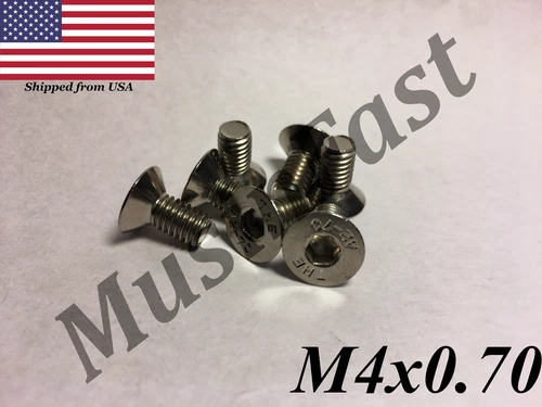 M4 x 0.7 Flat Head Socket Cap 18-8 Stainless Steel 8,10,12,16,20,30,35,40mm