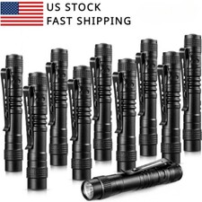 10x LED 1000 Lumens Mini Penlight Flashlight Torch Pocket Pen Light with Clip