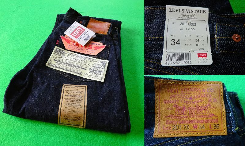 LEVI'S 201xx 201 0003 Rigid 30'S 1937 model Made in Valencia LEVI'S 201xx 201 0003 Rigid 30'S 1937 model Made in Valencia