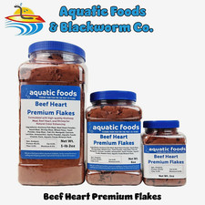 Beef Heart Premium Flakes for Discus, Cichlids  Tropicals. AF Beef Heart Jar