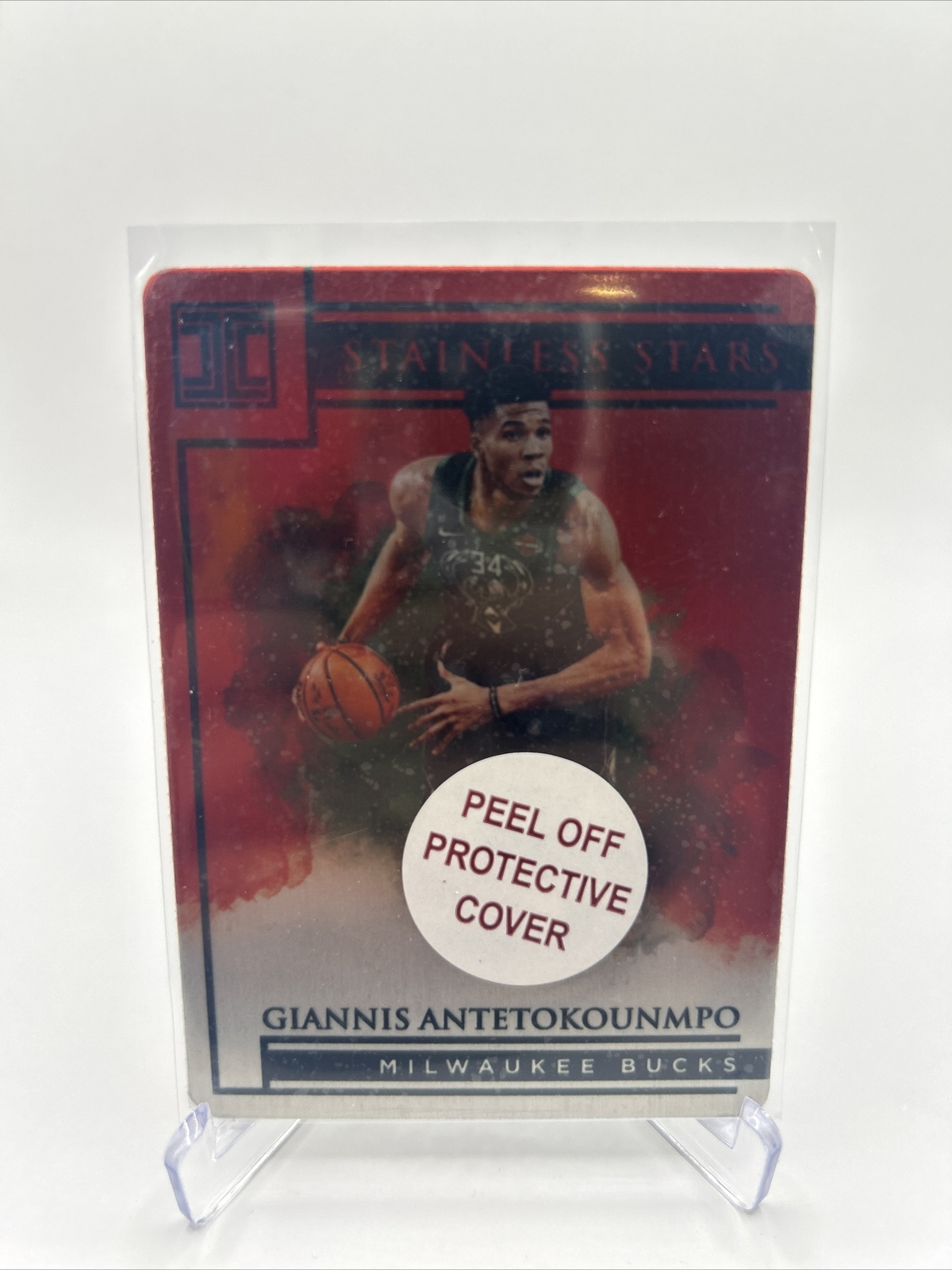 2019 Impeccable Giannis Antetokounmpo Stainless StarsRed Milwaukee Bucks Red /60