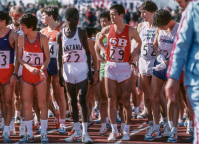Toshihiko Seko of Japan Fukuoka International Marathon held Fu- 1983 Old Photo 1