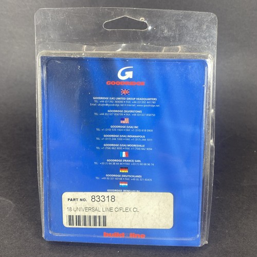 Manguera de freno universal Goodridge 18" capa transparente con extremos de acero inoxidable #83318 - Imagen 3 de 7