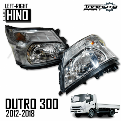 Pair LR Head Lamp Front Light W/O Motor Fit Hino Dutro 300 Series