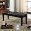 upholstered bench solid wood black f leather seat bedroom bed ottoman entryway