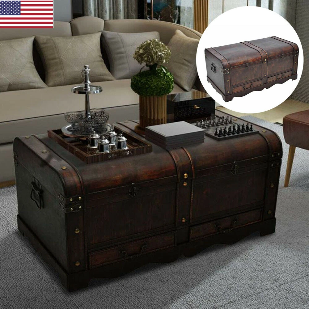 Large Wooden Treasure Chest