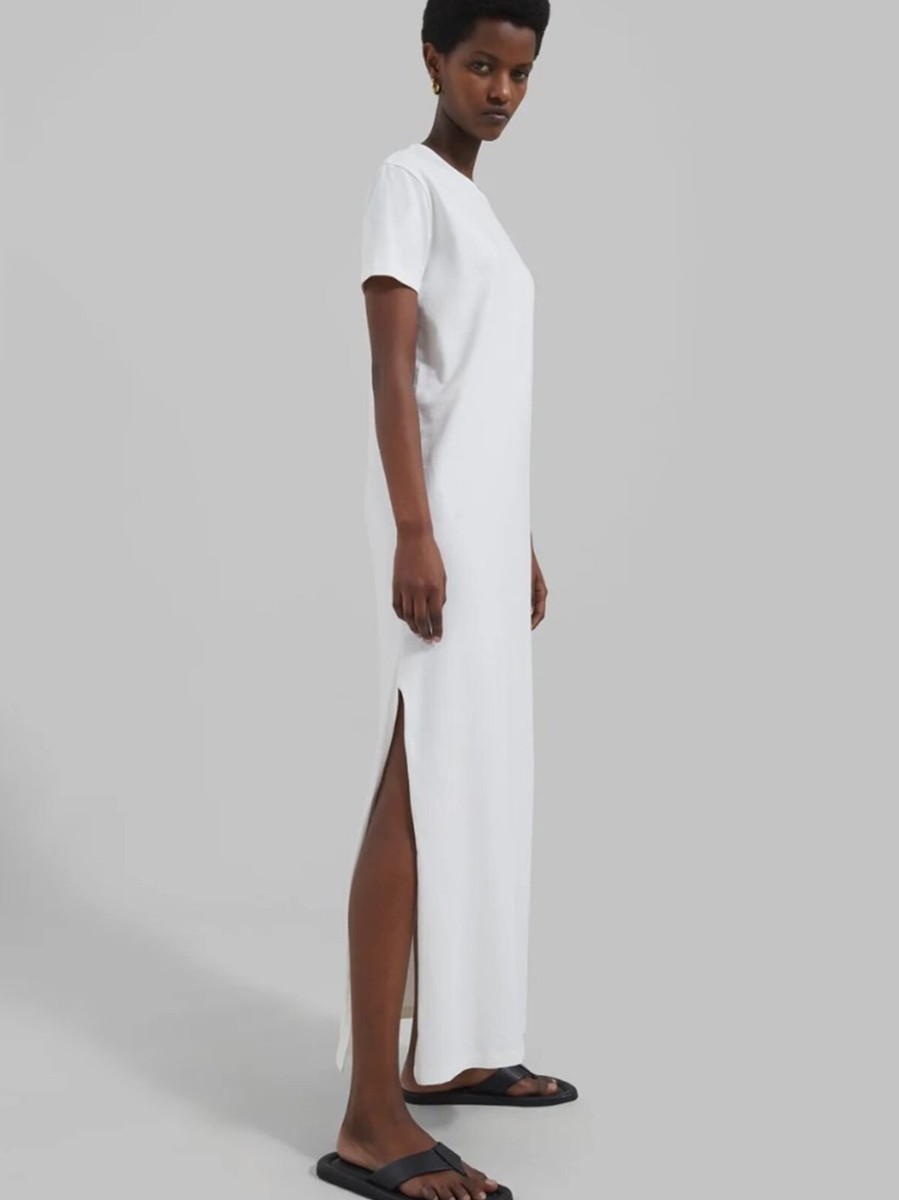 The Frankie Shop Maya T-Shirt Midi Dress White Cotton Size XS | eBay