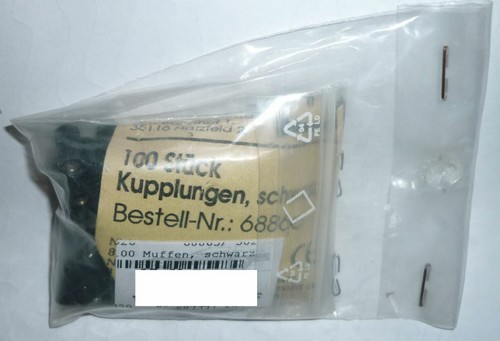 Viessmann 68863 manguitos / acoplamientos negro 100 unidades | Condition: Neu