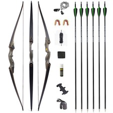 Elevador de madera de tiro con arco largo de 60"" 25-50 lb Target America tiro caza