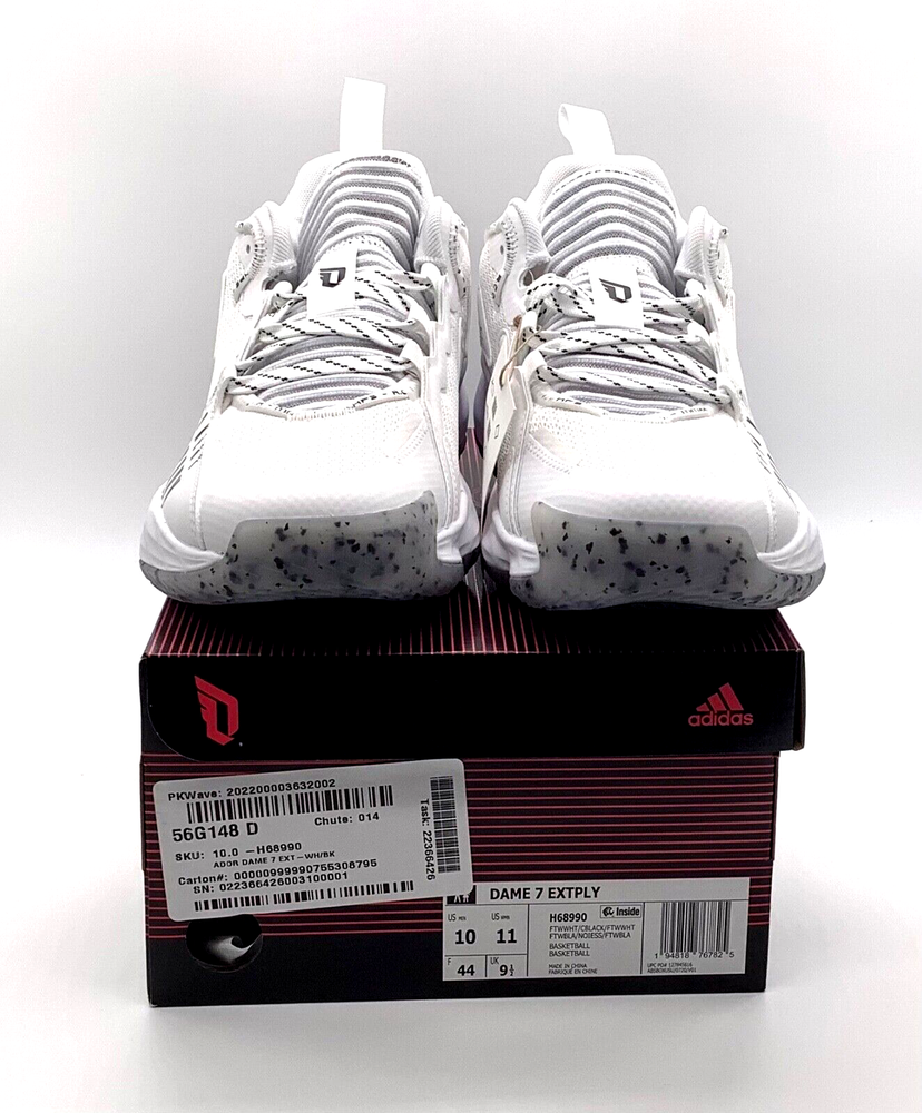 Adidas Dame 7 EXTPLY White H68990 Men's Size 10