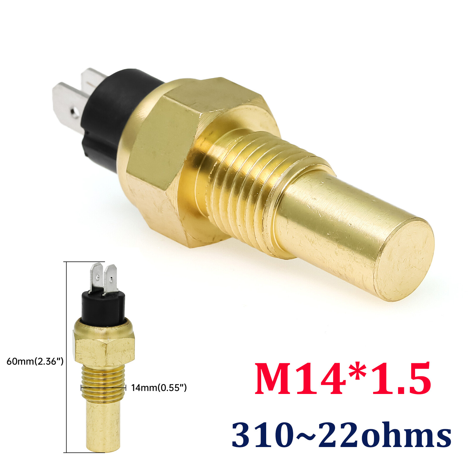 M14*1.5 Water Temp Sender Temperature Sensor Unit 310-22ohms For Temp Gauge