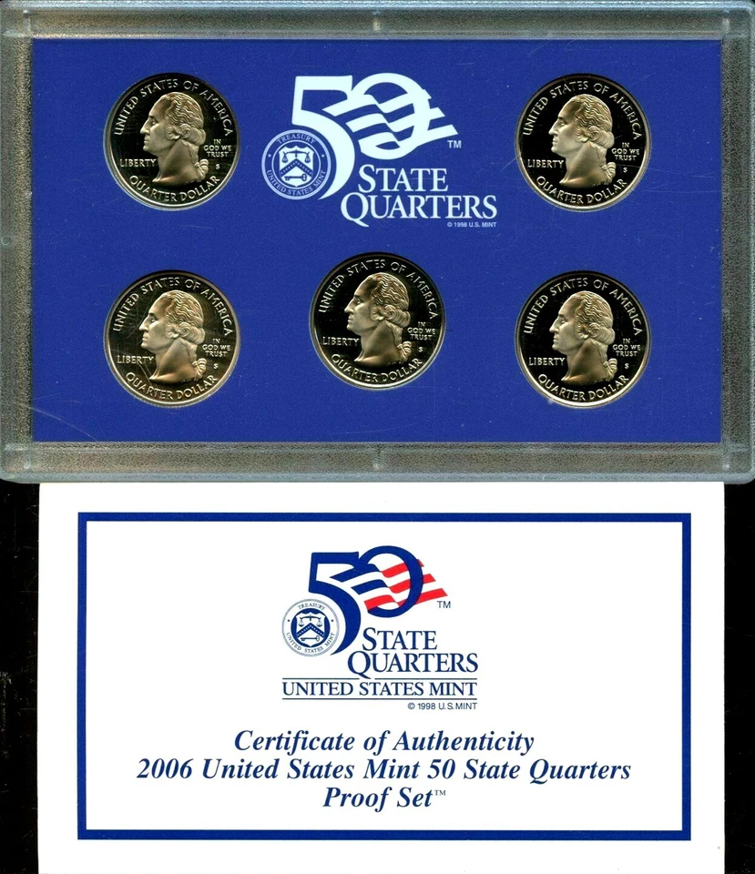 2006-S US Proof State Quarter Mint Set 5 Coins BU CN CLAD 21uto0305 - Image 4 of 4