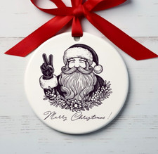 Santa Christmas ornament, Holiday ornament, funny ornament, Christmas gift ideas