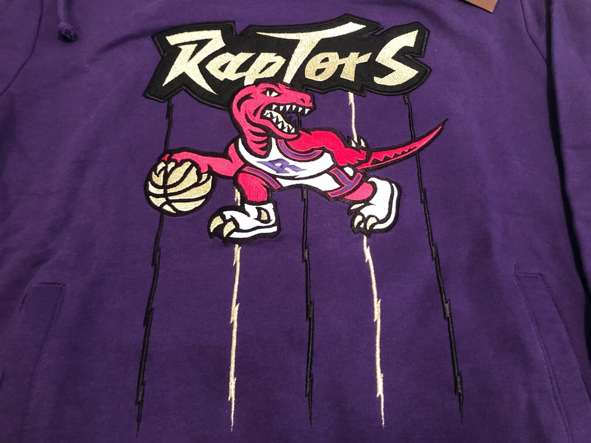 Toronto Raptors Mitchell & Ness Gold Lightning Strikes Over Hoodie