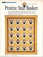 "Prairie Star Basket" Quilt Pattern from 2003 Magazine Pieced