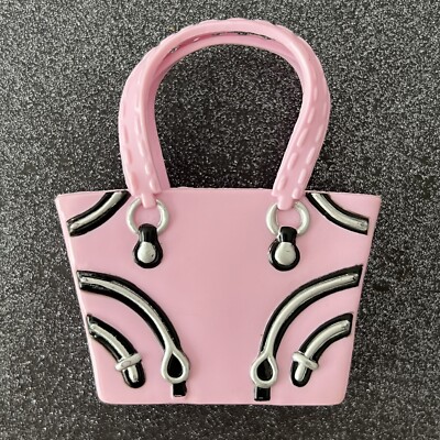 My Scene Clothing: Shopping Spree - Barbie. Pink & Black Tote Hand Bag. LEVIS