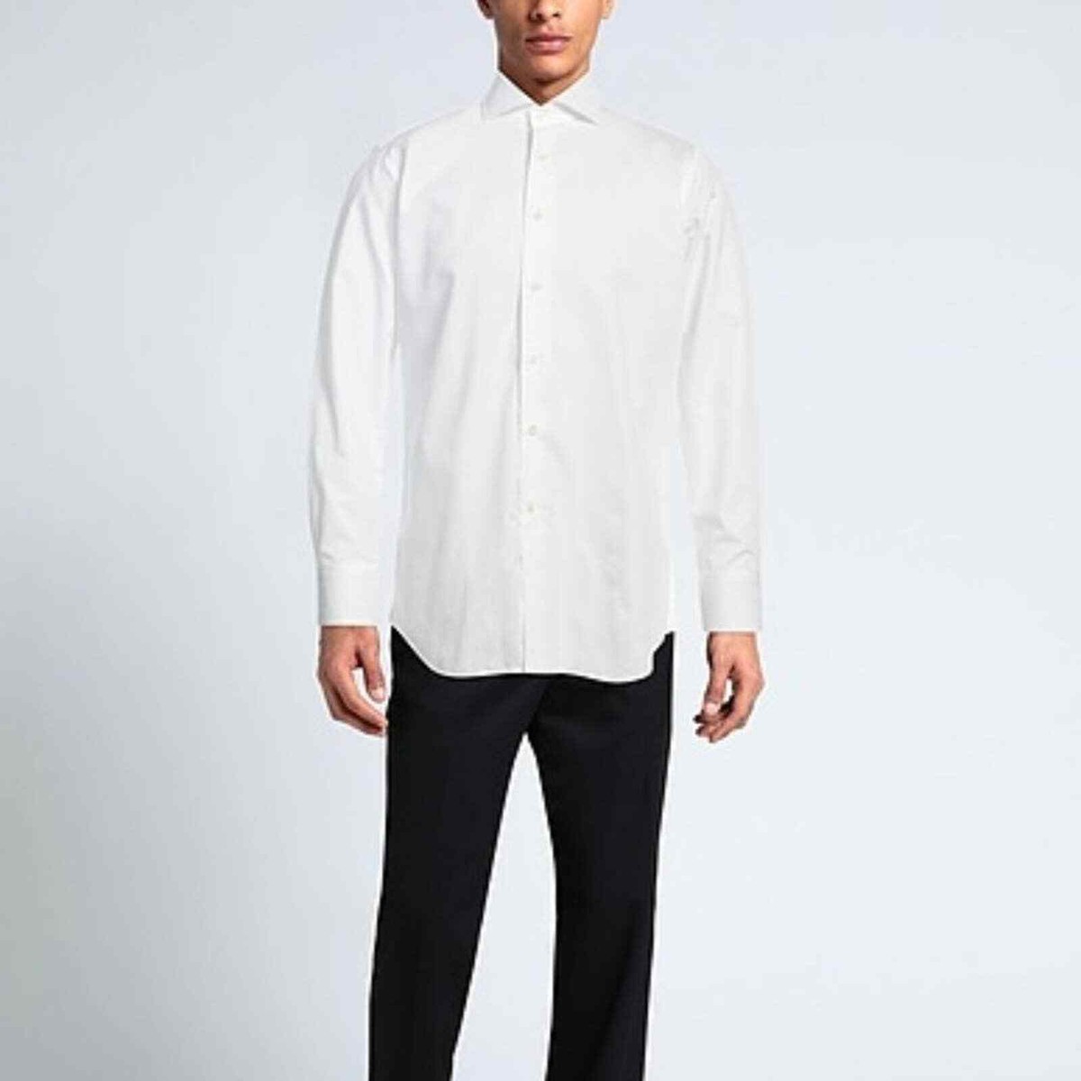 caliban dress shirts Caliban Men's Long Sleeve Pleated Back Button Down Dress Shirt White 43/17
