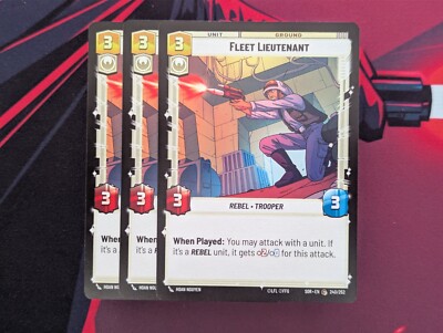 Star Wars Unlimited - 3x Fleet Lieutenant - SOR240 Playset