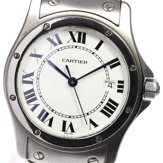 Cartier Santos White Men's Watch 