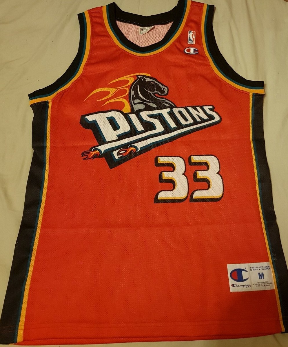 NWOT Champion Europe Detroit Pistons Grant Hill NBA jersey M 44