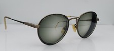 Vintage Polo Classic Green Gray Round Sunglasses Italy FRAMES ONLY