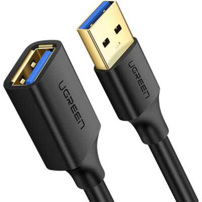Adapterkabel USB (Buchse) - USB (Stecker) US129 3.0 5 Gbps 0,5 m Ugreen Schwarz
