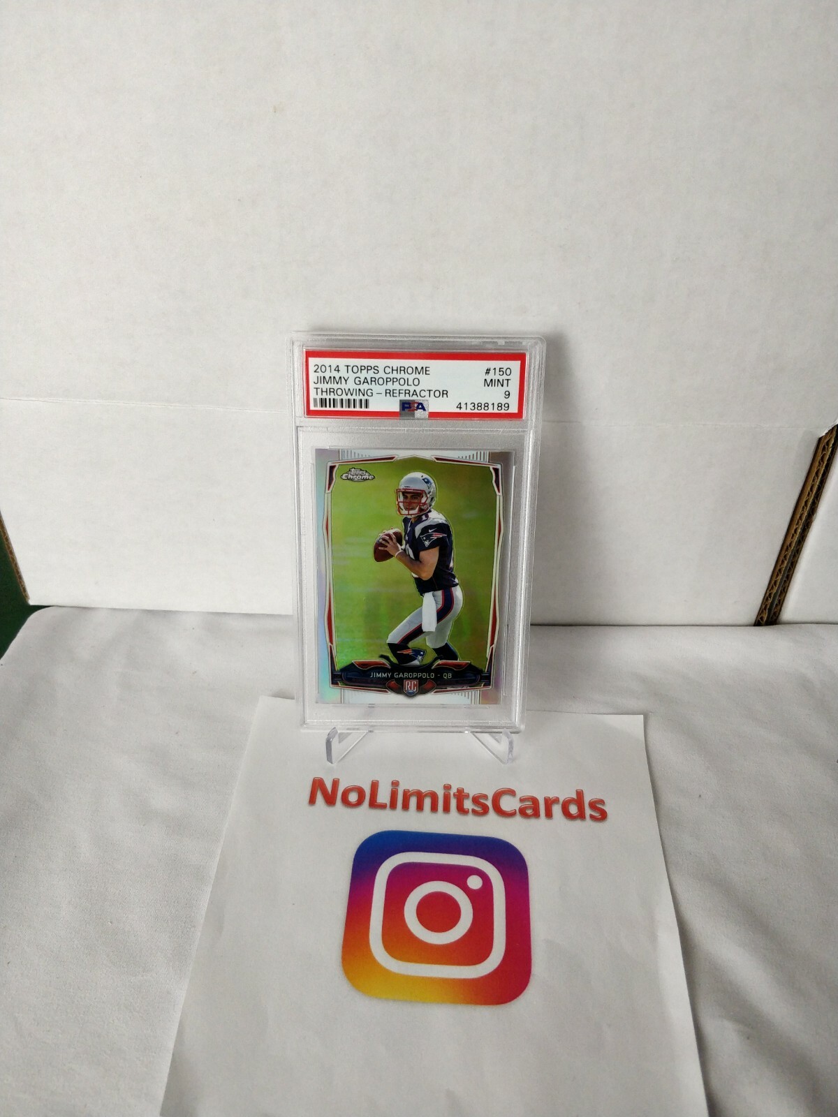 2014 Topps Chrome Refractor Jimmy Garoppolo Rookie RC #150 PSA 9 MINT