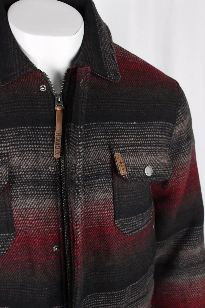 Cinch Jeans Men's Heavyweight Twill Wool Coat Frontier Full Cinch Jeans Men's Heavyweight Twill Wool Coat Frontier Full