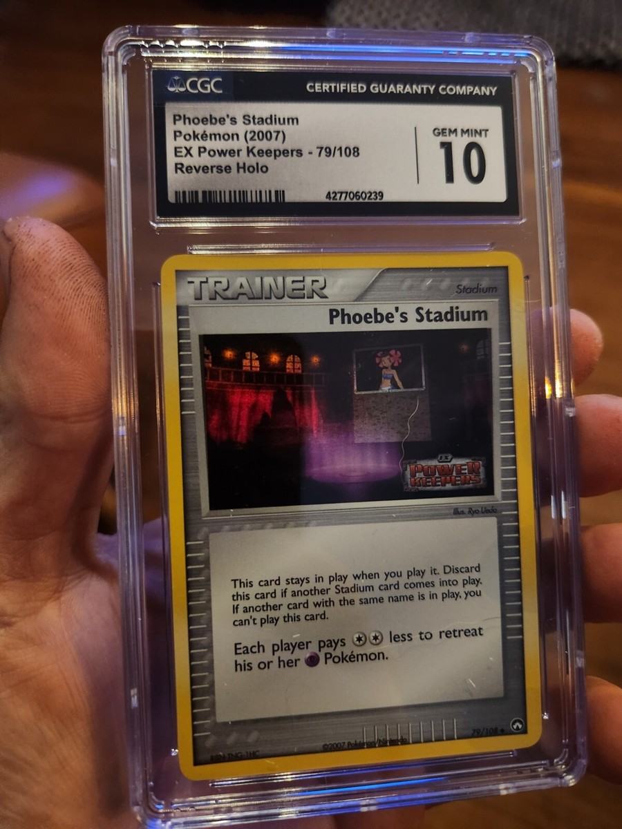 TOP POP 4) CGC 10 GEM MINT PHOEBE'S STADIUM Pokemon EX Power