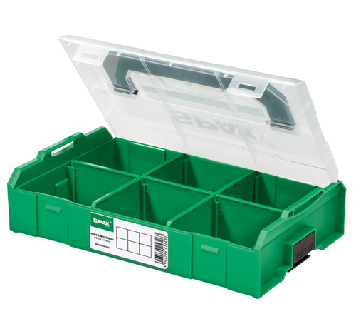 SPAX Elektriker Montagekoffer Klein, T-STAR Plus, 475 SPAX Halbrundkopf 75 Dübel 3 Bits In Mini L Boxx 82253995