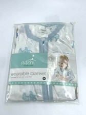 NEW Aden  Anais M 6 12 M Wearable Blanket Blue White Elephant Cotton Muslin