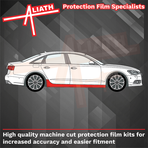 Convient pour Audi S6 2012-2015 jupe latérale garnitures pierre puce protection peinture film de protection - Photo 2/3