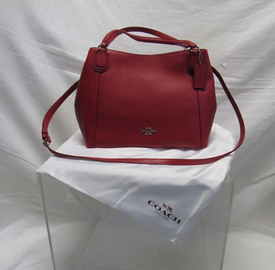 coach beechwood leather edie bolsa
