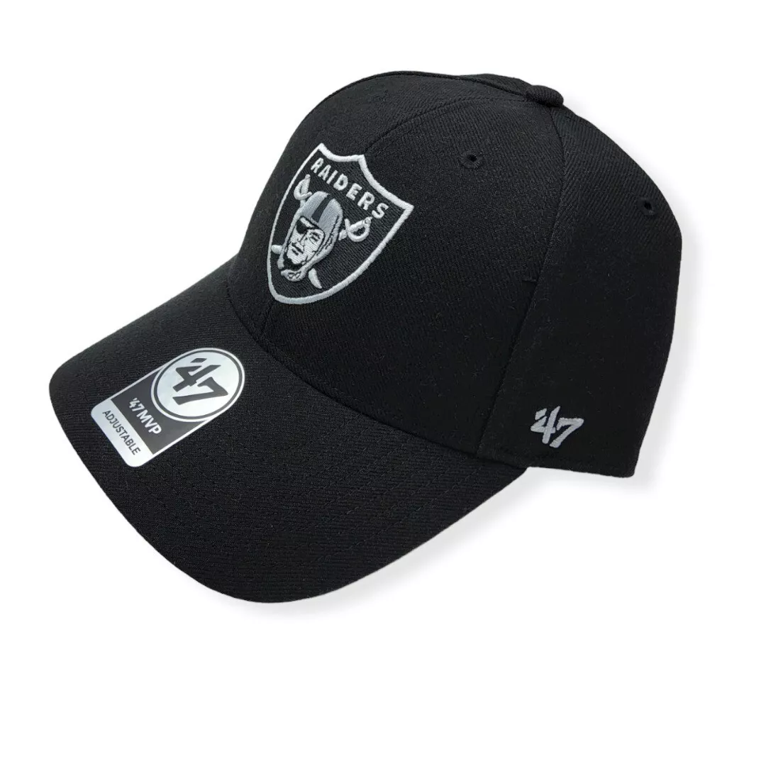 47 Las Vegas Raiders MVP Black Adjustable Strap Hat Dad Cap