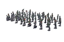 Antique World War 1 WWI Lead Infantry Action Toy Soldiers Circa 1915 48pcs 