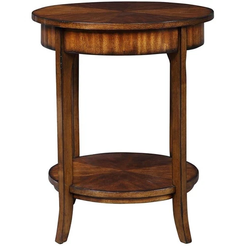 Uttermost Carmel Traditional MDF Wood End Table in Old Barn/Walnut - Picture 3 of 6