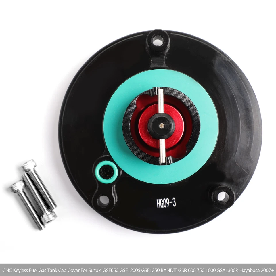 CNC KEYLESS Fuel Cover Gas Tank Cap RD Fit for Suzuki SV 650 1000 S 2003-2018 CA Foto 4 de 4