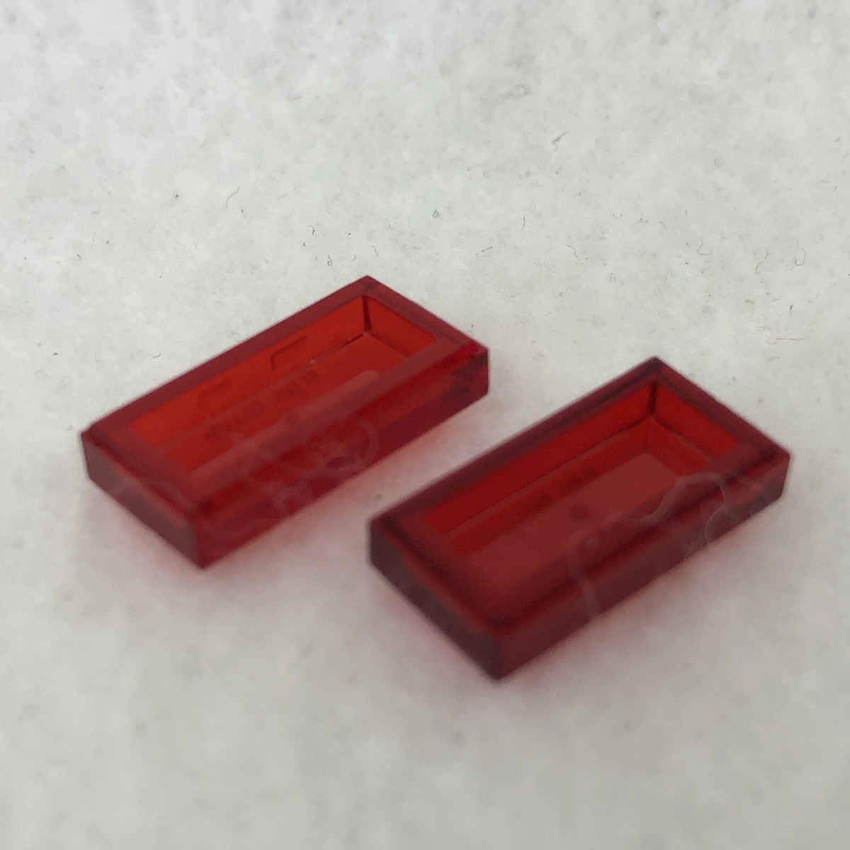 LEGO 3069b Trans Red Tile 1 x 2 with Groove (x2) | eBay