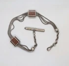 Gilded Chain Punches Silver Art Deco Pocket Watch